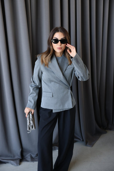 Kruvaze Yaka Blazer Ceket