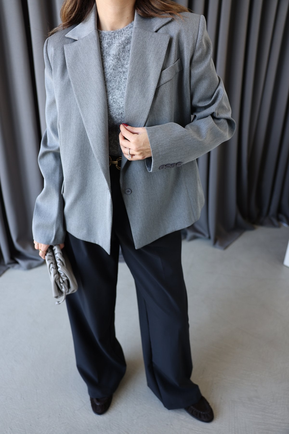 Kruvaze Yaka Blazer Ceket