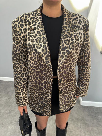 Leo Desenli Blazer Nubuk Ceket