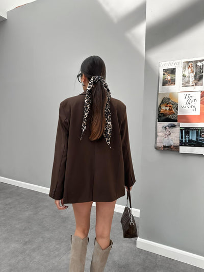 Oversize Düğmeli Blazer Ceket